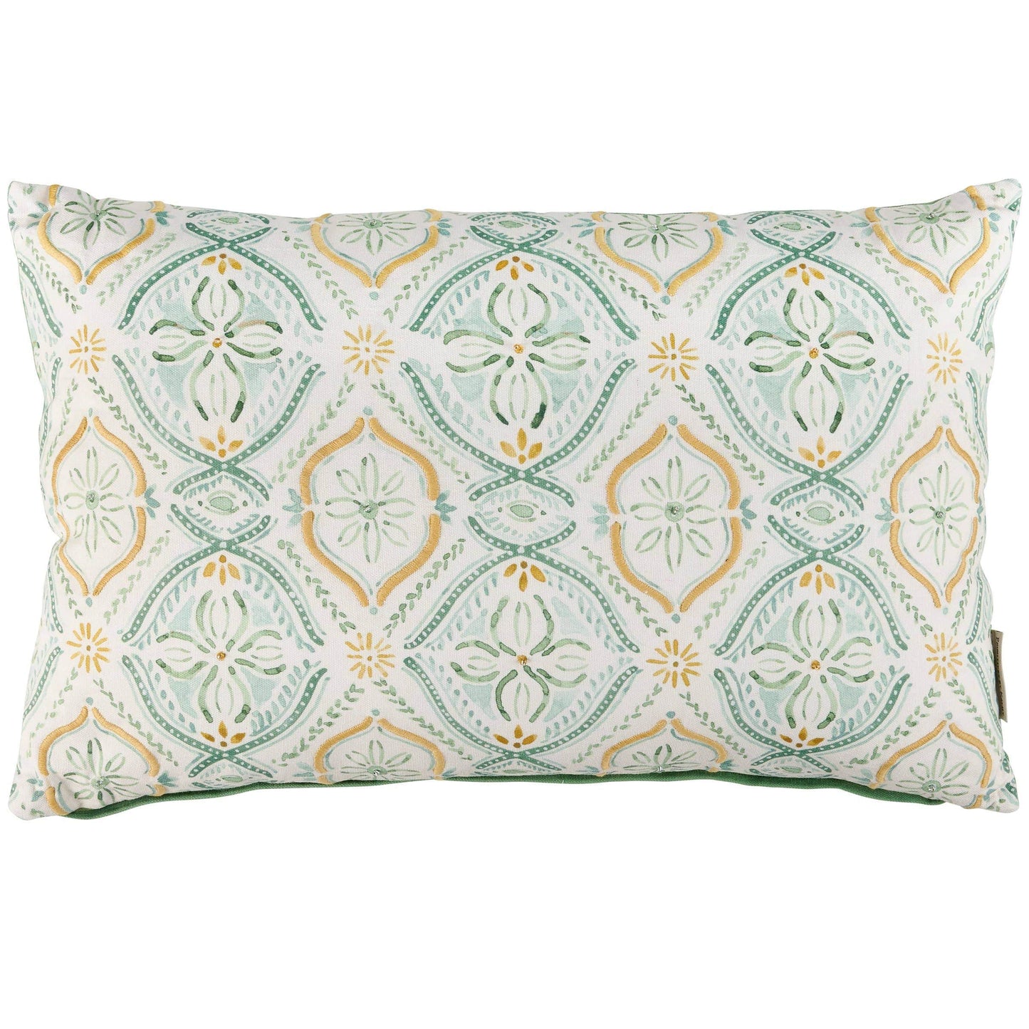 Green Beaded Pillow