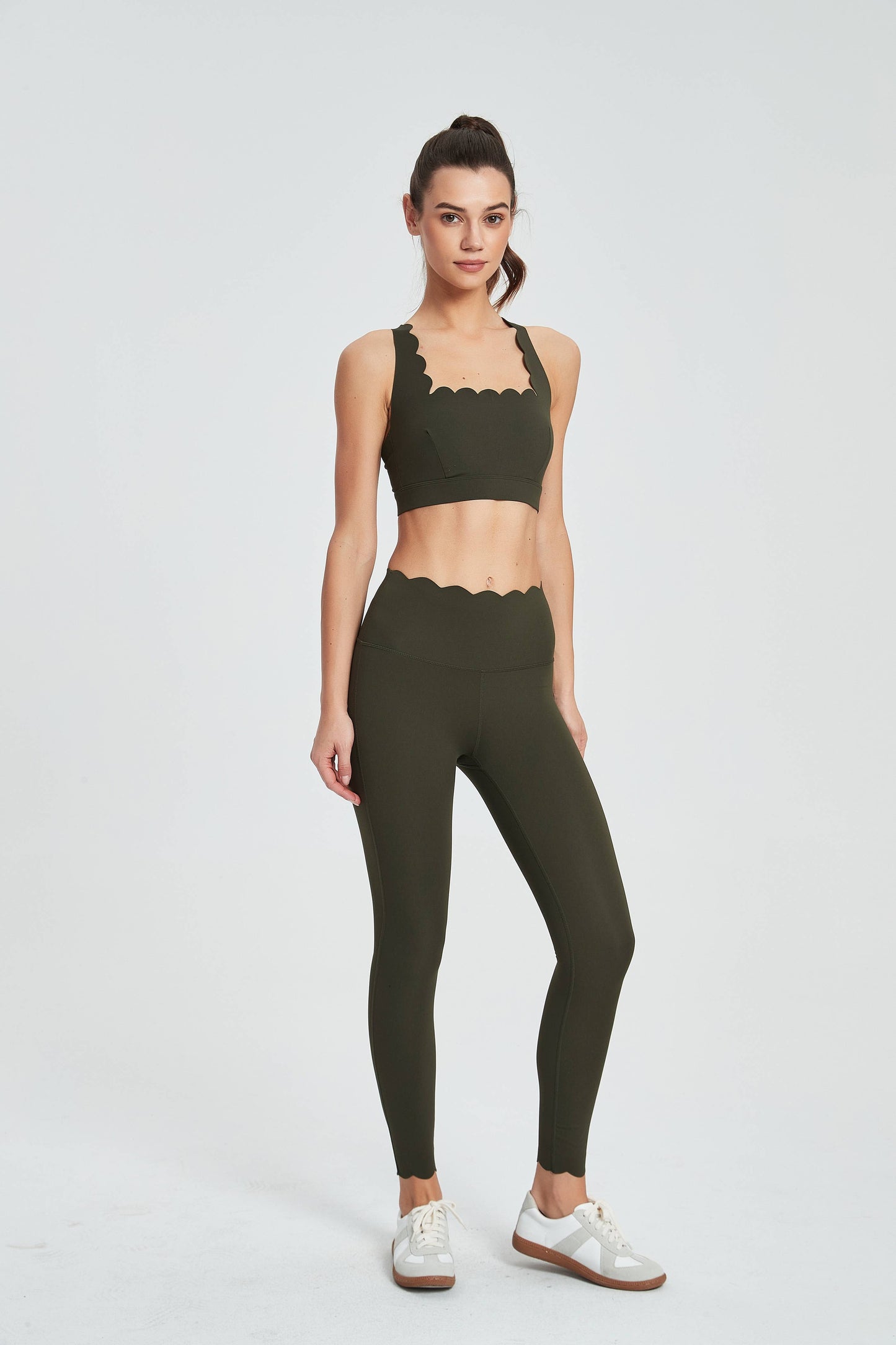 Sylvie Lycra® Scallop High Waist Leggings