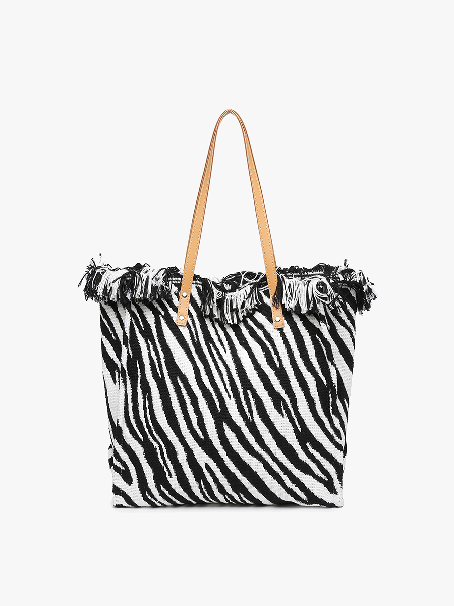 M2091 Madison Handwoven Fringe Tote – Woven Cotton Bag