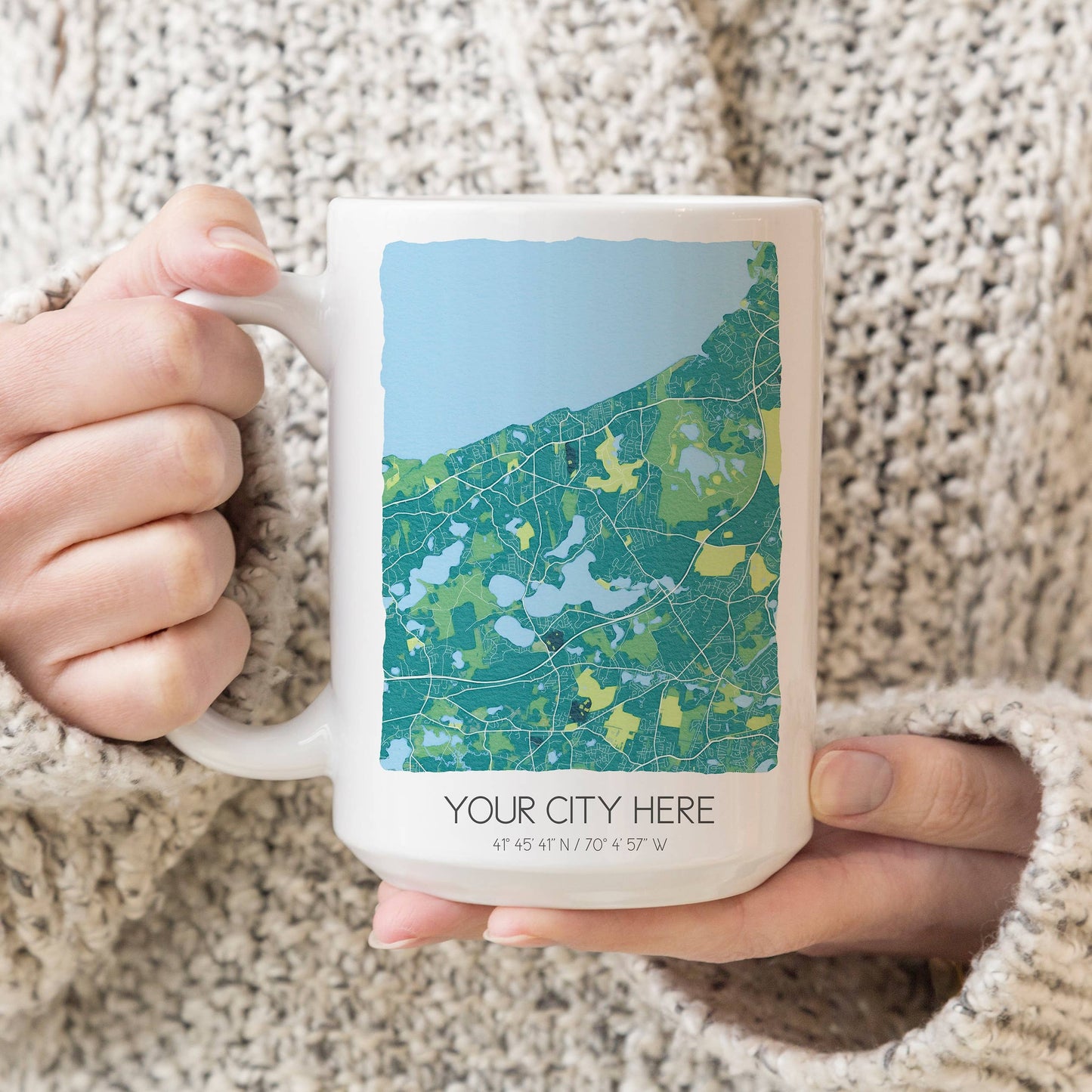Custom Map Mugs - Custom City Coffee Mugs - Custom Order