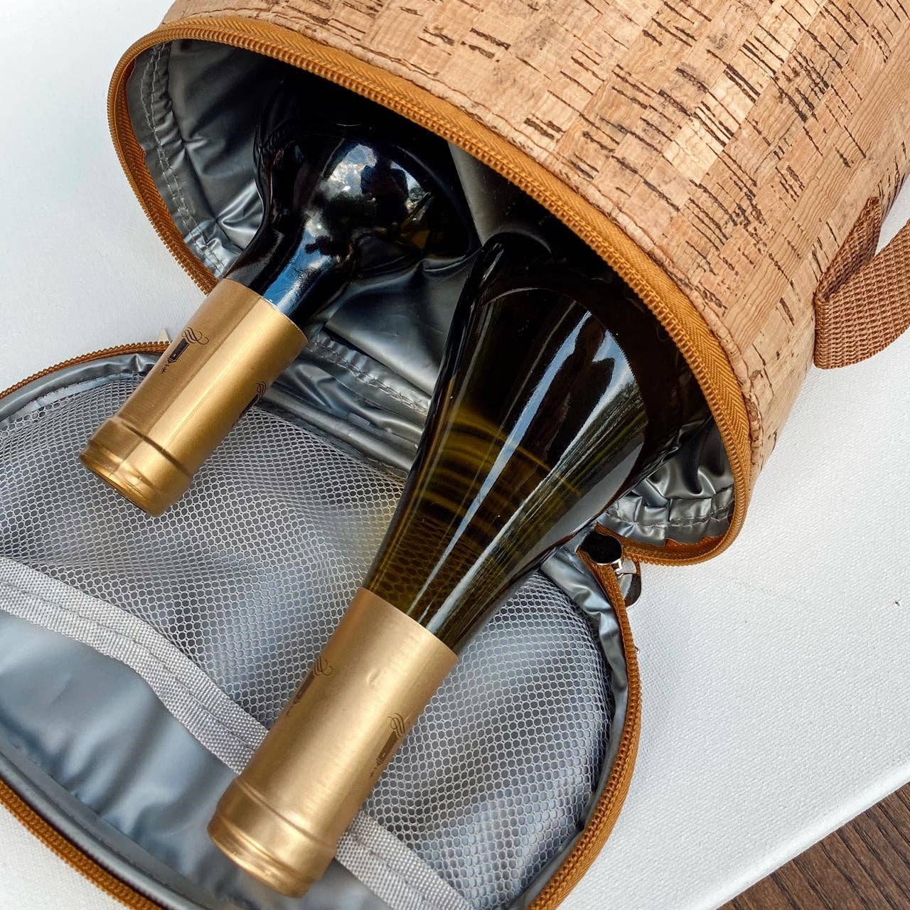 Insulated Two Bottle Bag - Cork