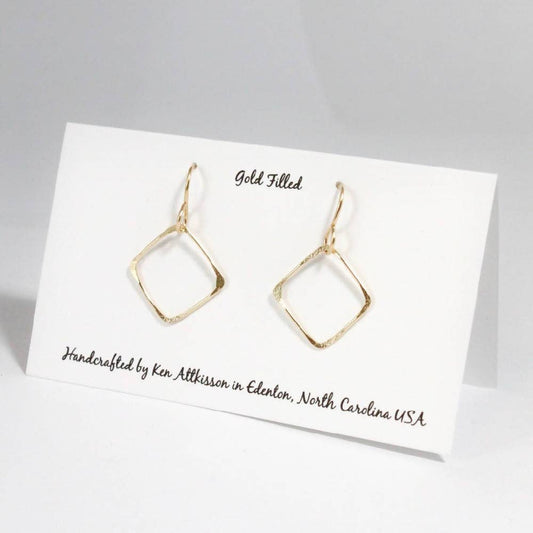 14k Gold Filled Earrings Small Squares