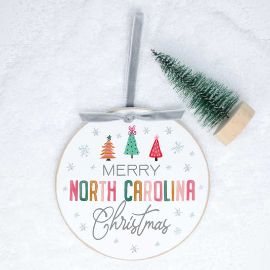 North Carolina Gifts, Christmas Ornament, Custom State