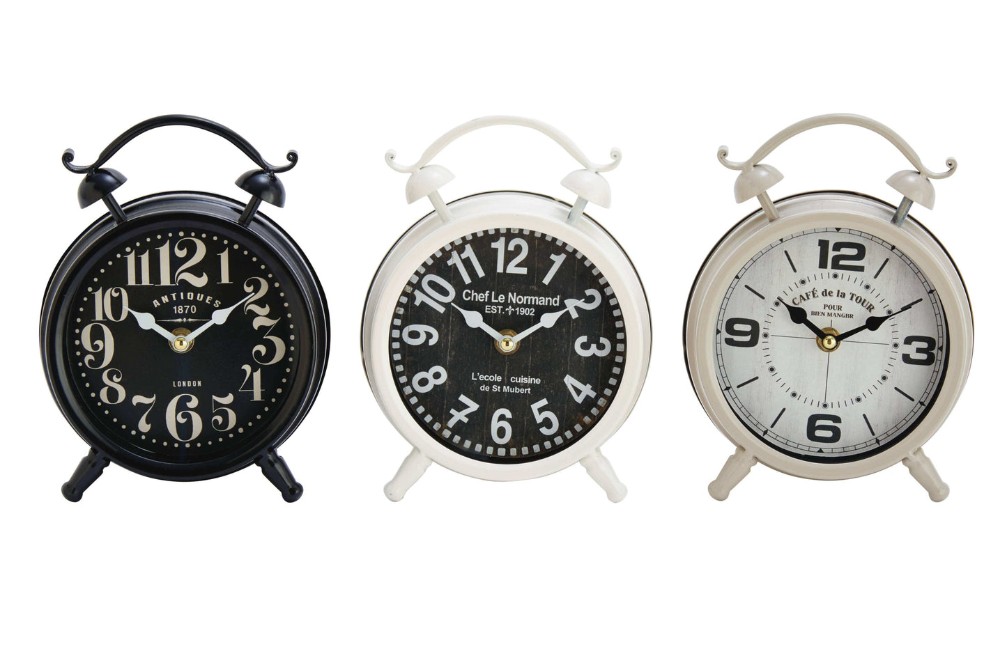 Vintage White Metal Clock