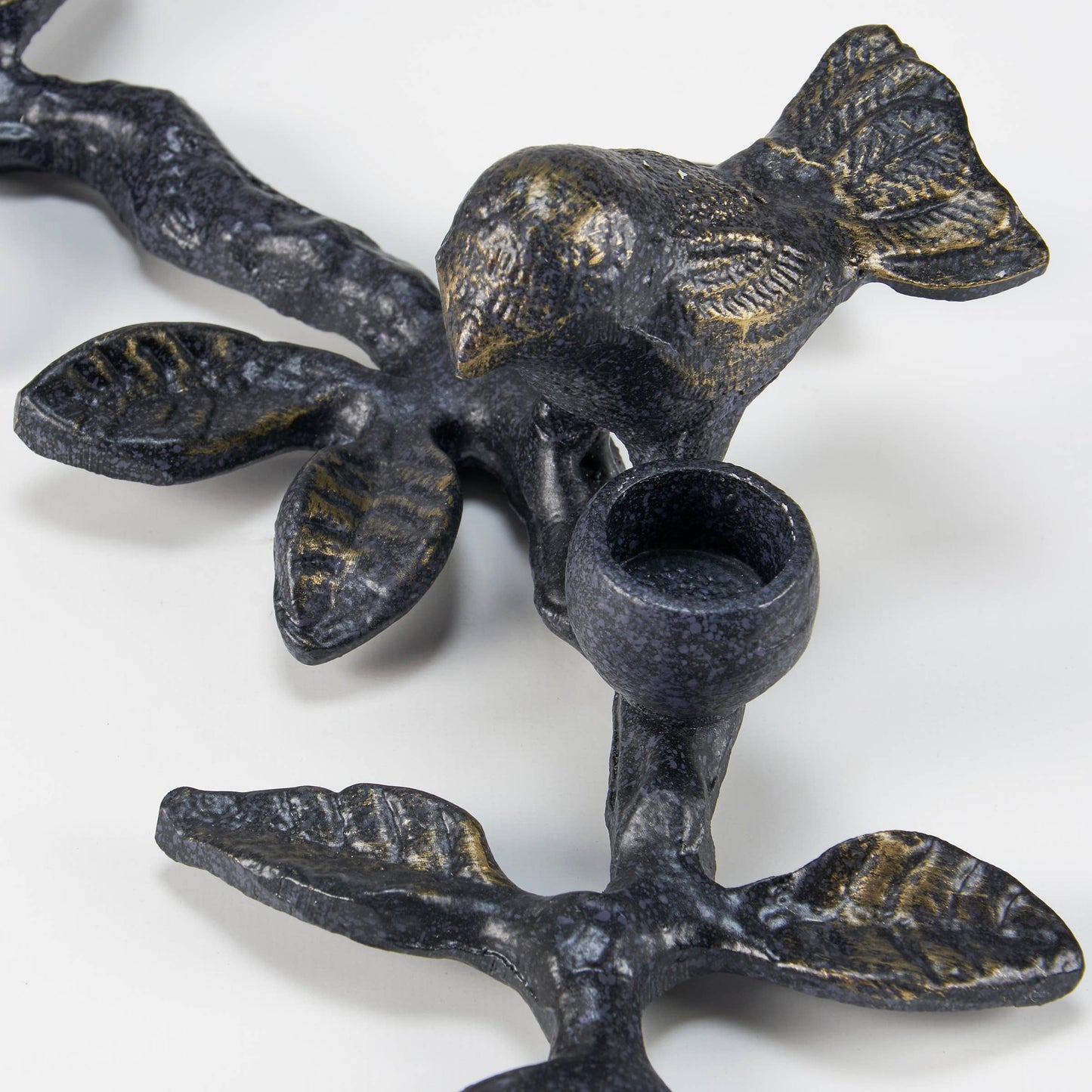 Birds On Limb Candle Holder
