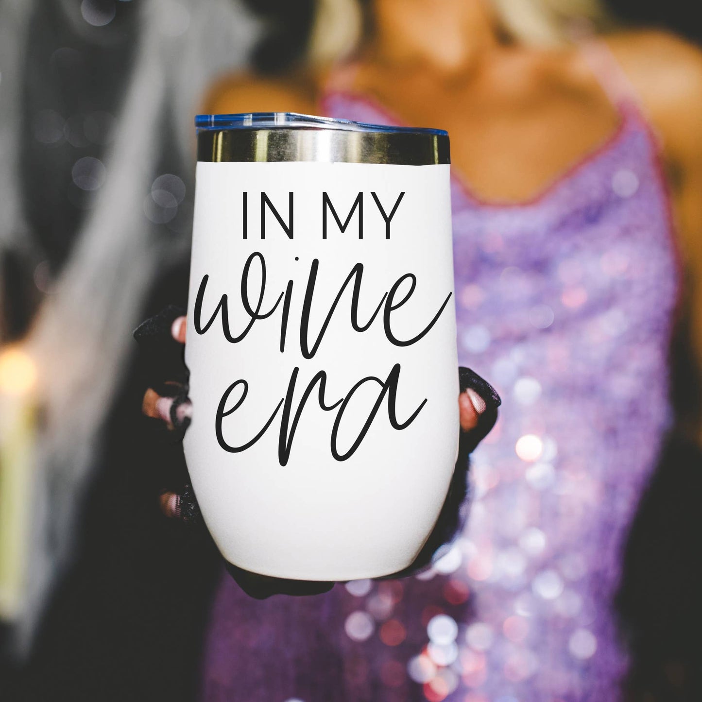 Wine Tumbler With Lid, 17oz Insulated Stainless Steel Cups