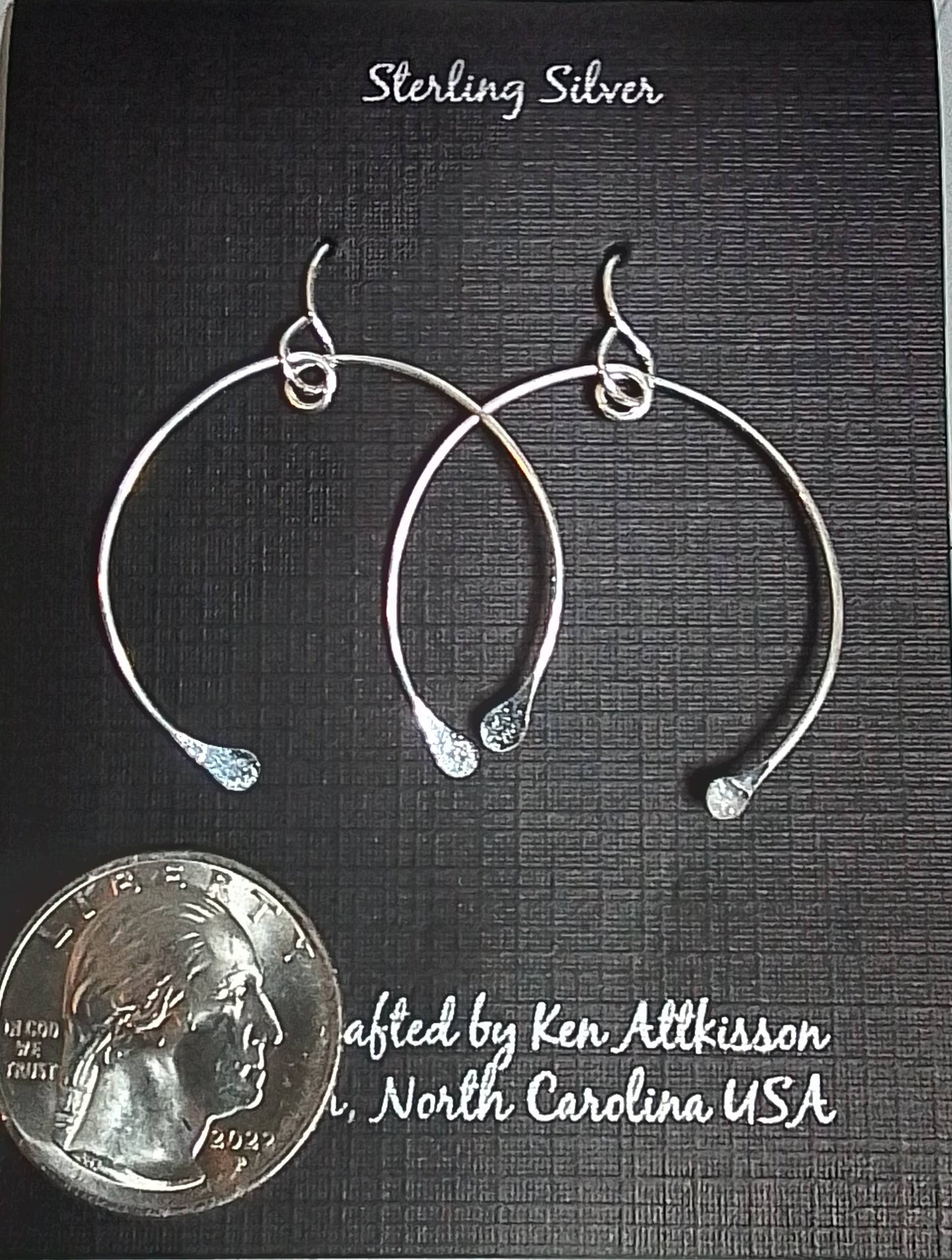 Sterling Silver Earrings Wishbone