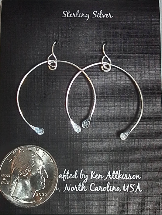 Sterling Silver Earrings Wishbone
