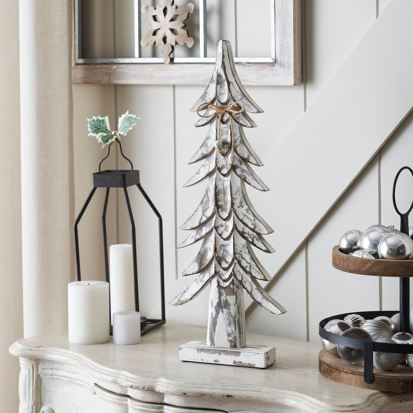 Distressed Wood Tree 21x8.5x2
