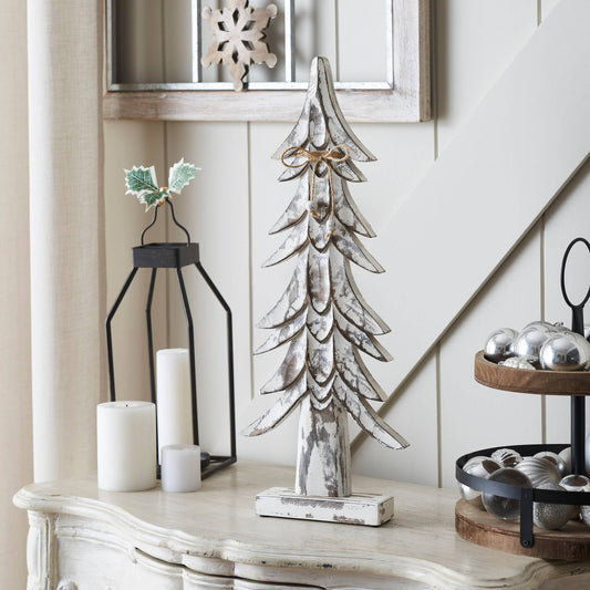 Distressed Wood Tree 21x8.5x2