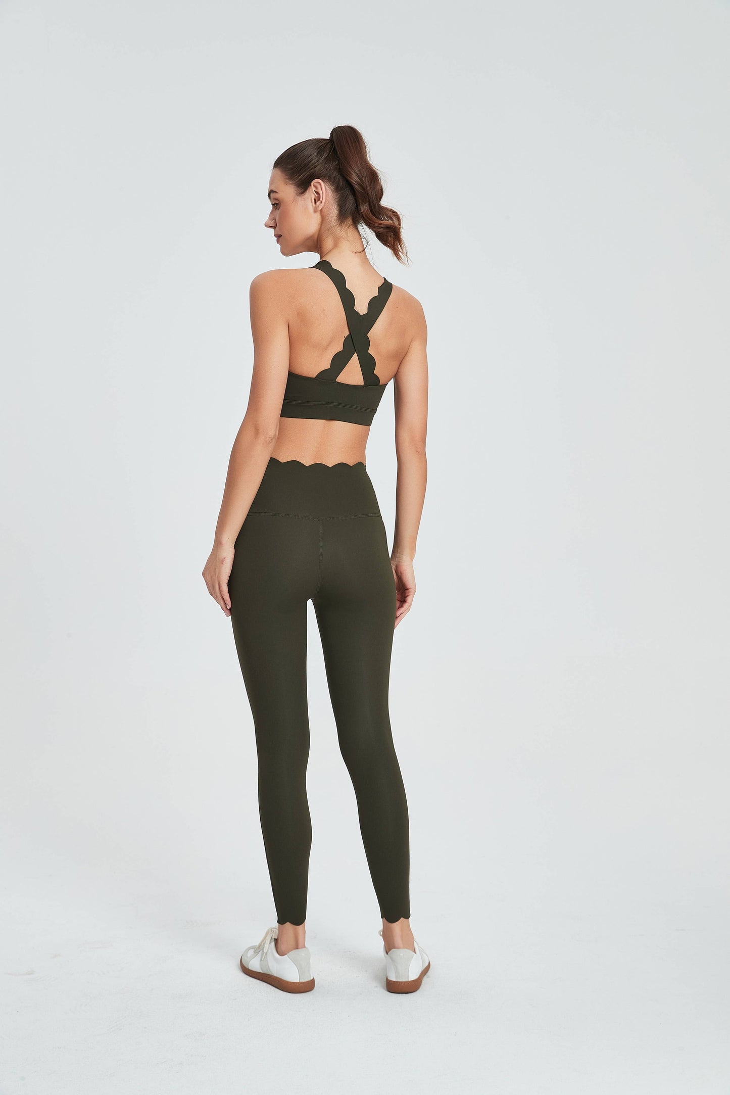 Sylvie Lycra® Scallop High Waist Leggings