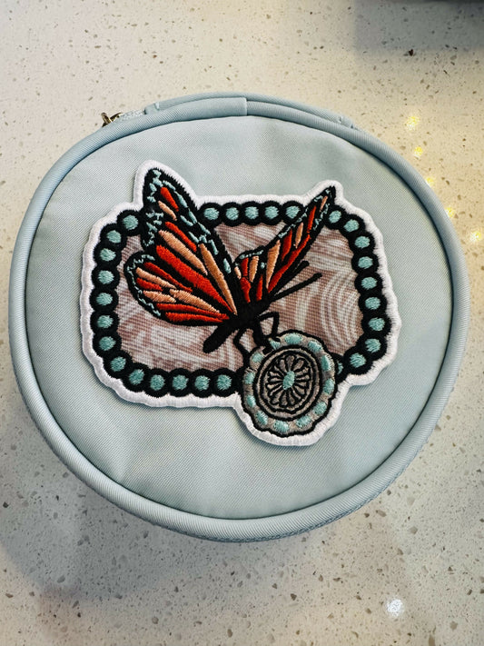 Teal Butterfly Trinket Case