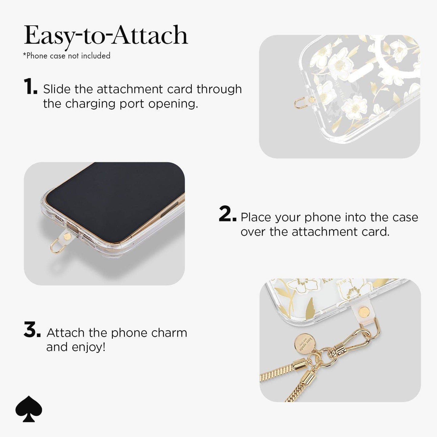 Kate spade new york Heart of Gold Phone Charm