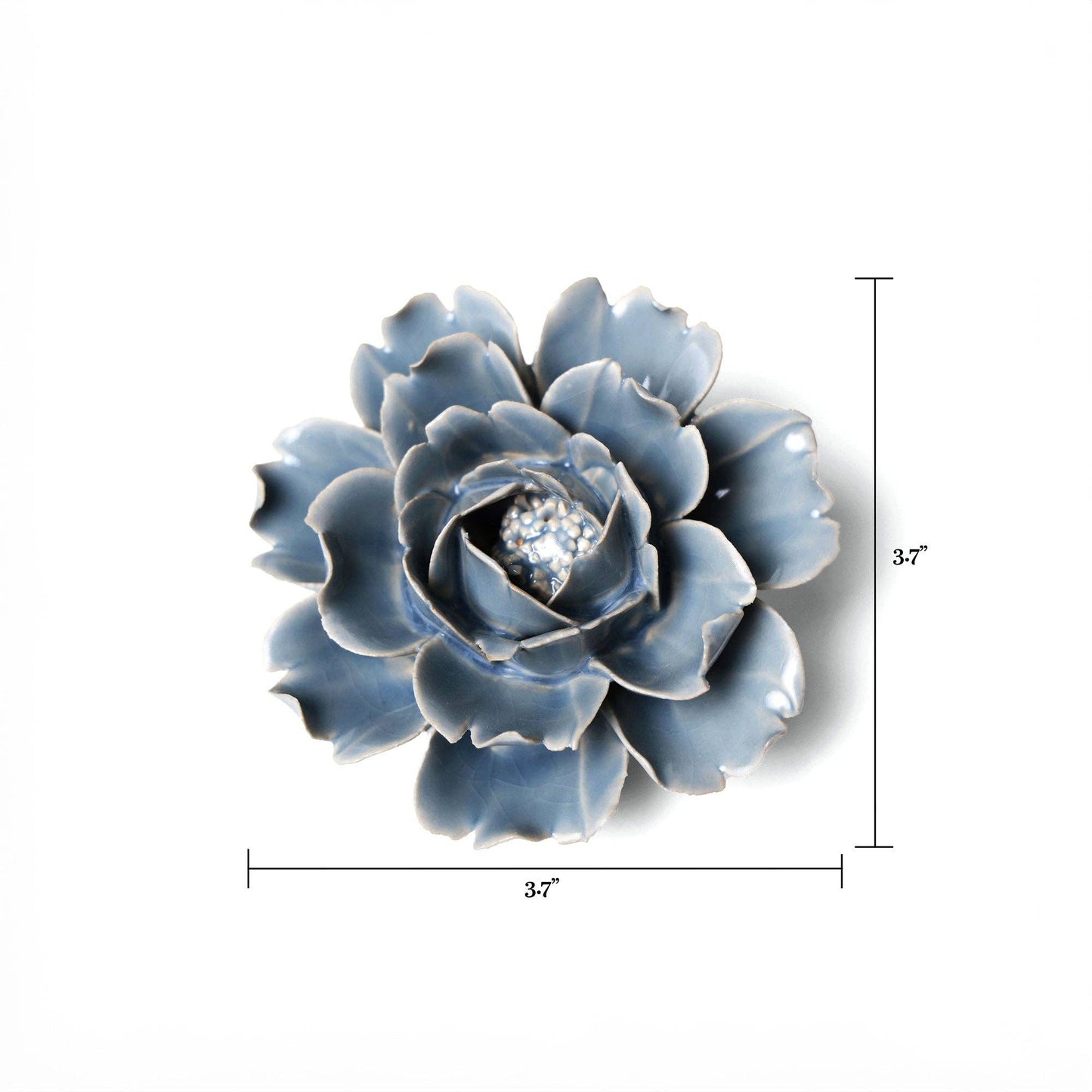 Pastel Blue Rose Tabletop Decor Boxed Gifts Pottery Handmade