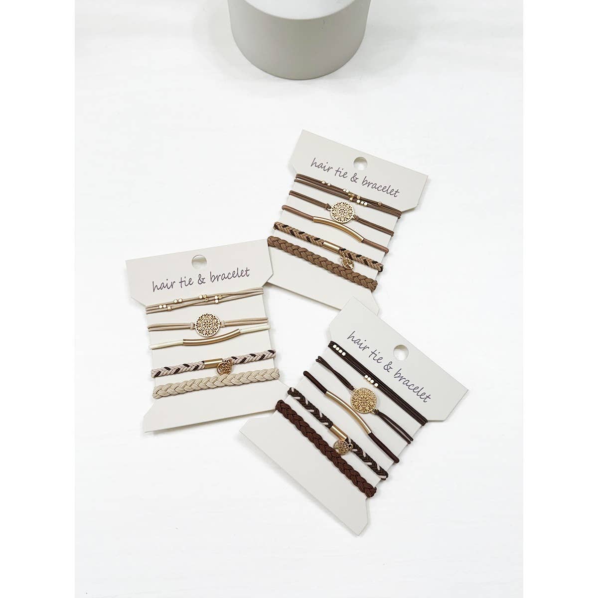 Neutral Tone Boho Inspired Hair Tie Bracelets