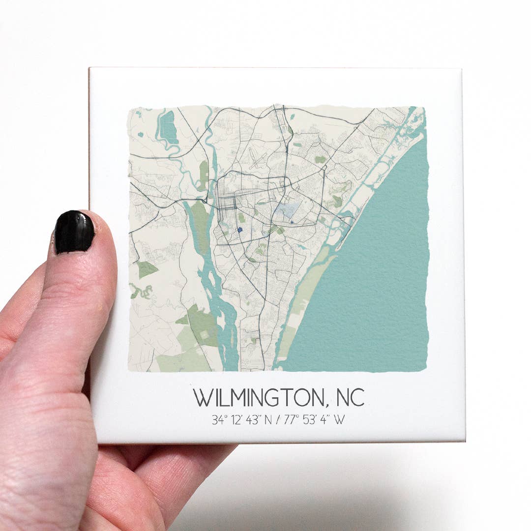 Watercolor City Map Coasters - Your City - Custom Order