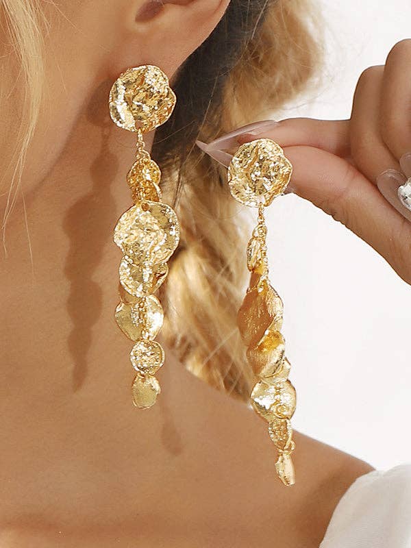 Geometric Solid Color Tasseled Earrings Accessories