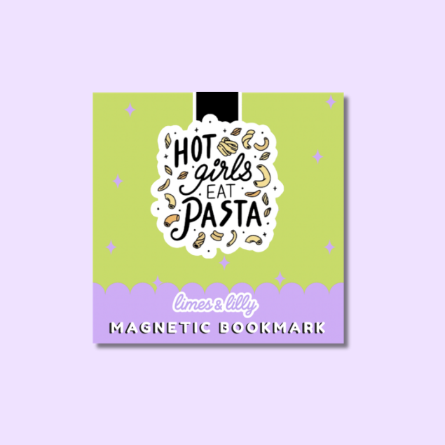 Hot Girls Eat Pasta Magnetic Bookmark
