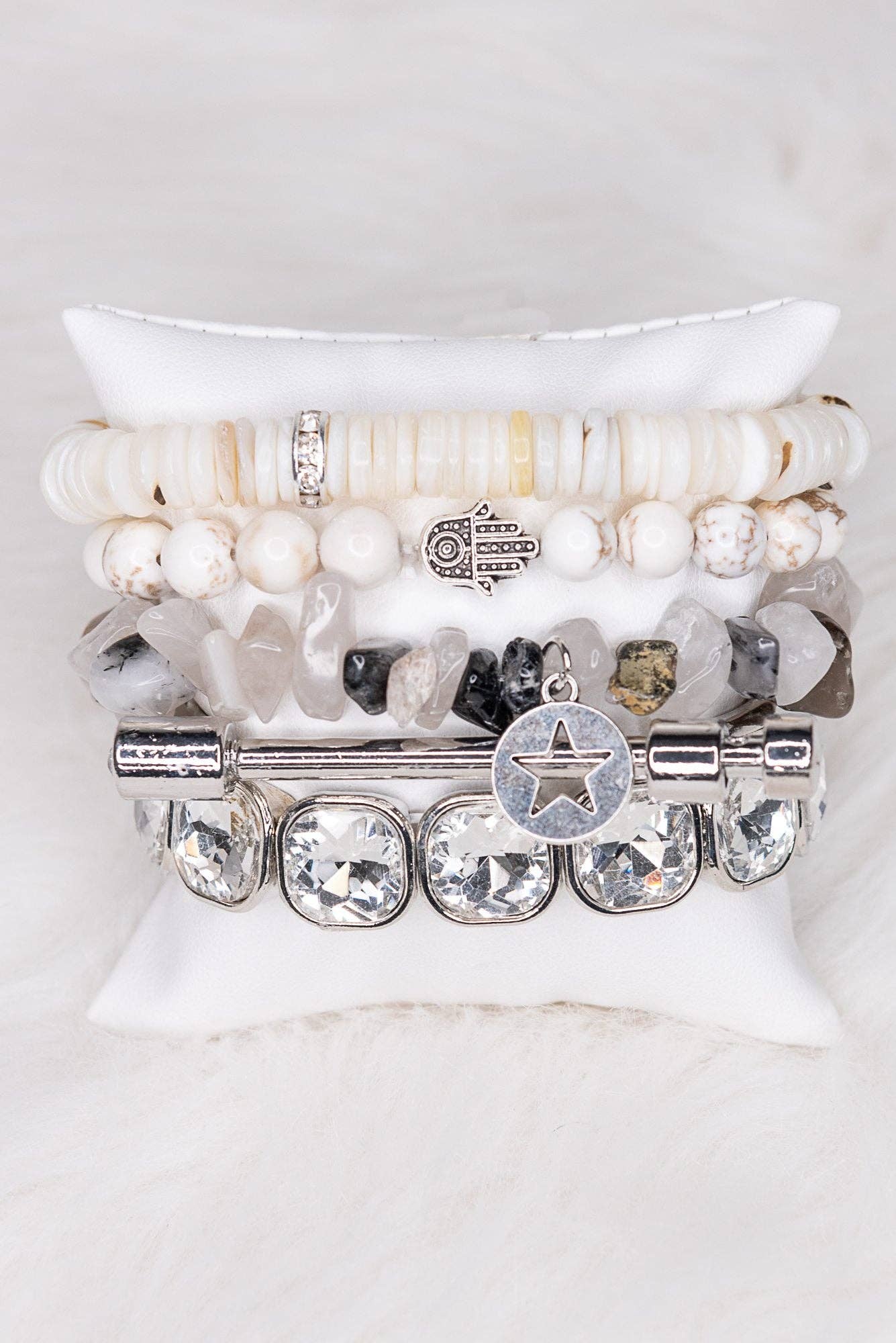 Vera Bracelet Set White
