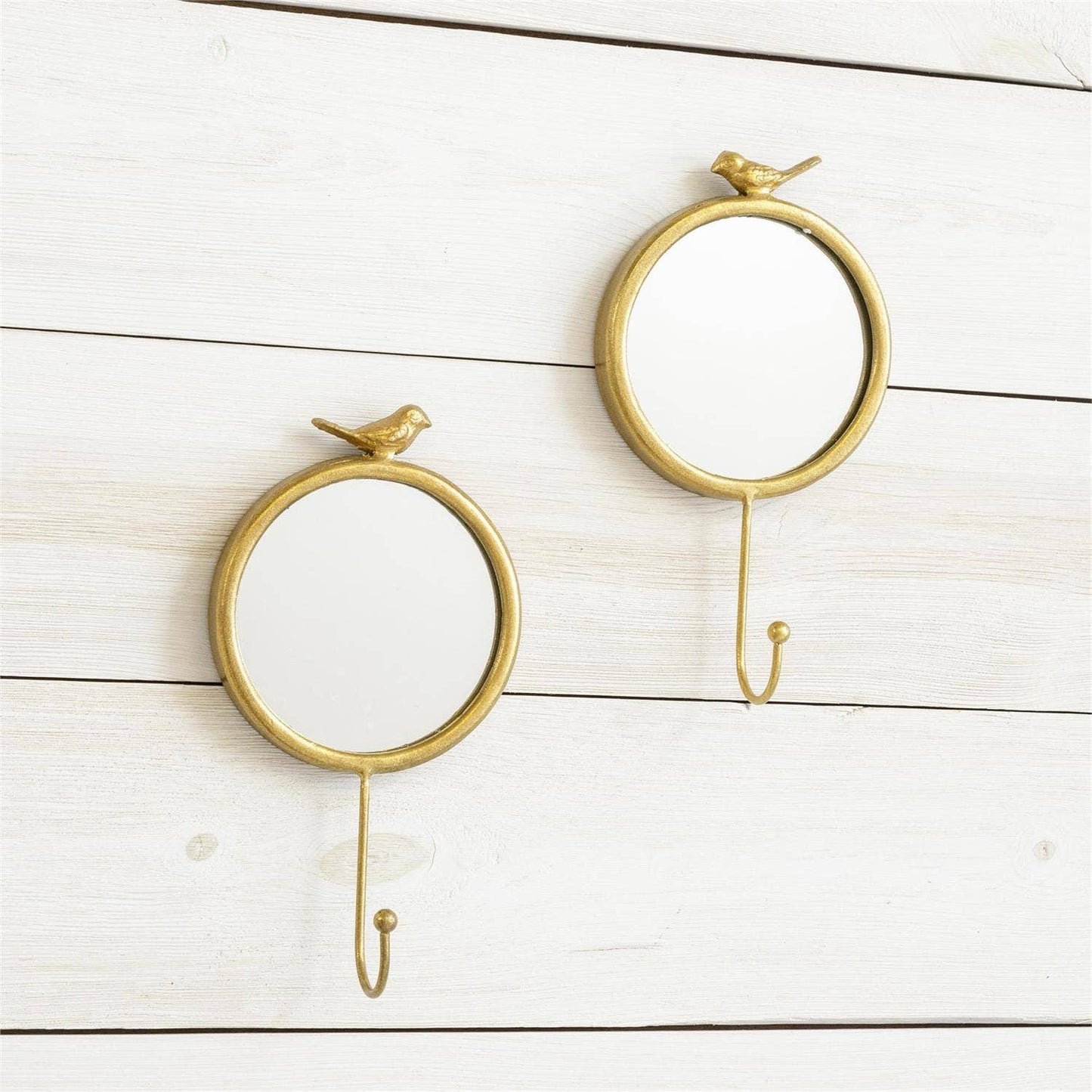 Gold Bird Mirrorwith Hook