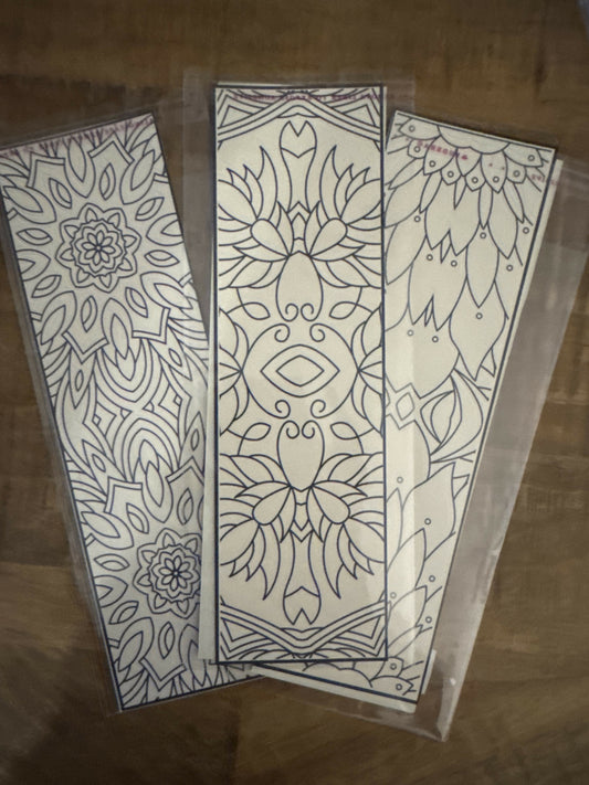 Bookish Color Your Own Bookmarks (Set of 2)