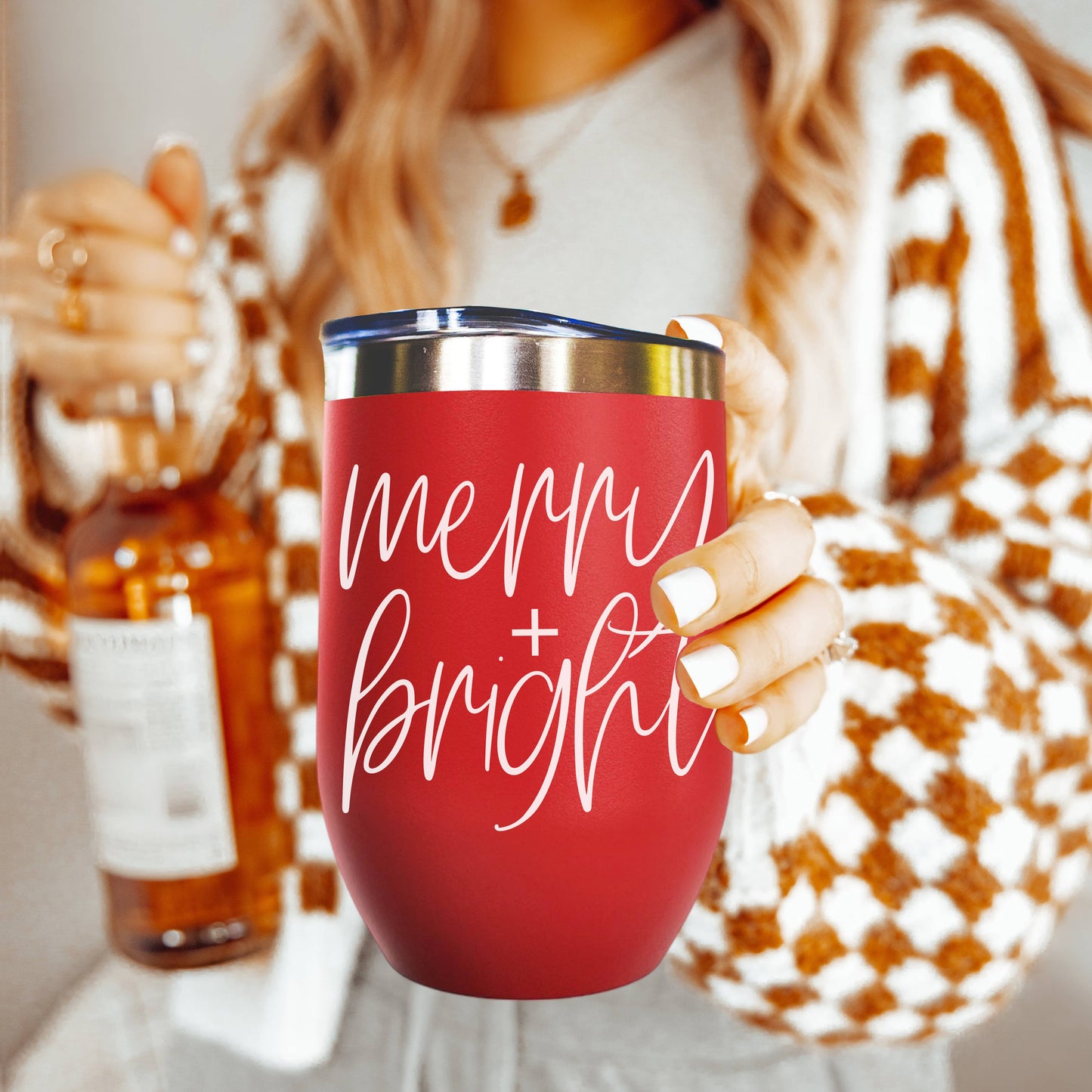 Jingle Juice Red Holiday Tumblers w Lid