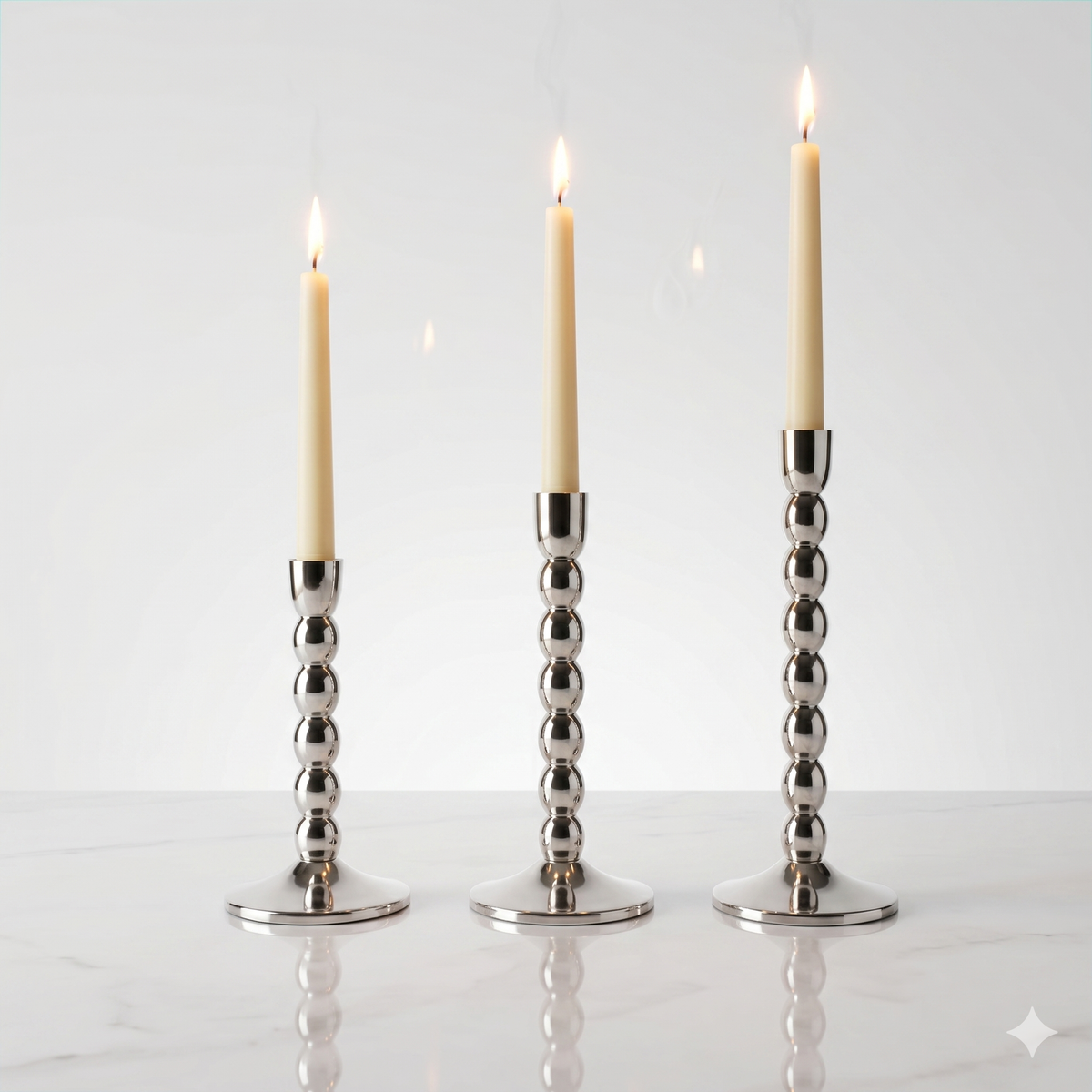 Medium Silver Candle Stand