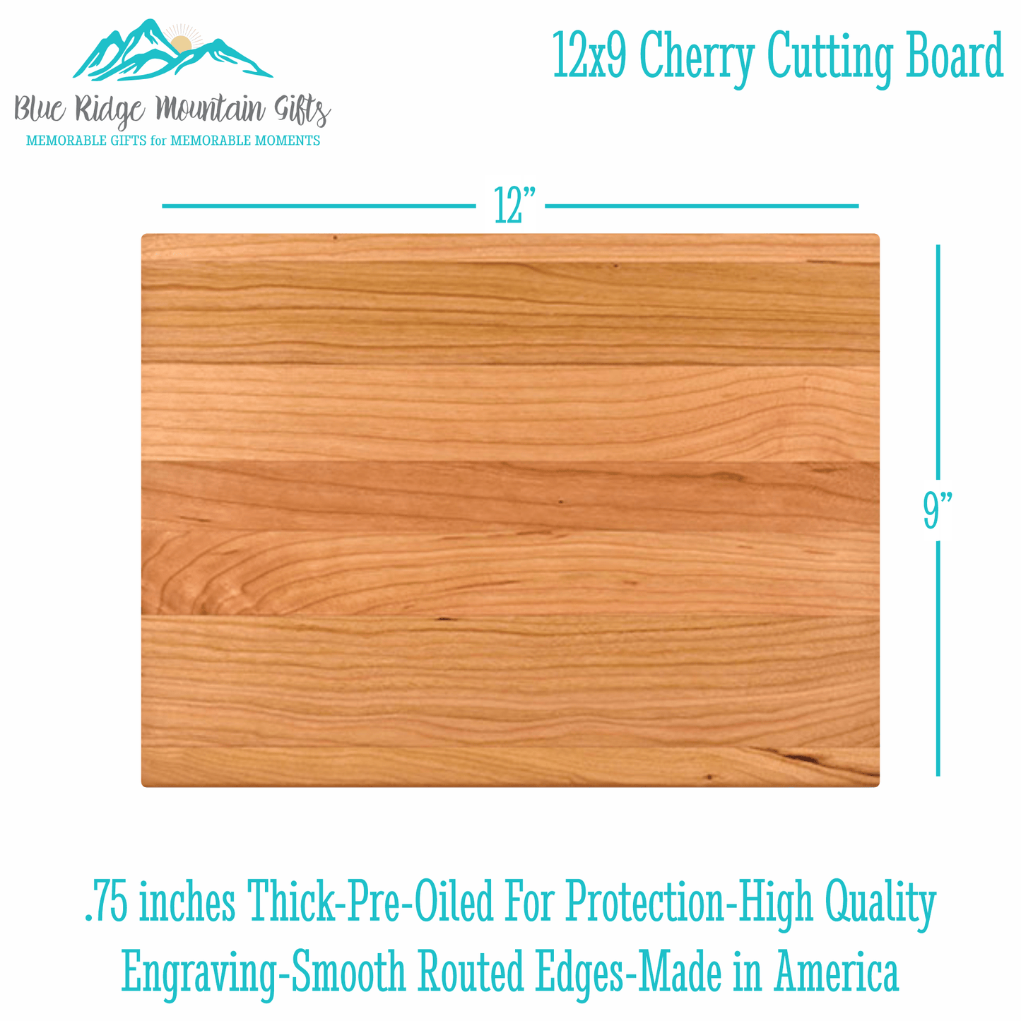 North Carolina Home State Home Cutting Board - 12 x 9 Cherry
