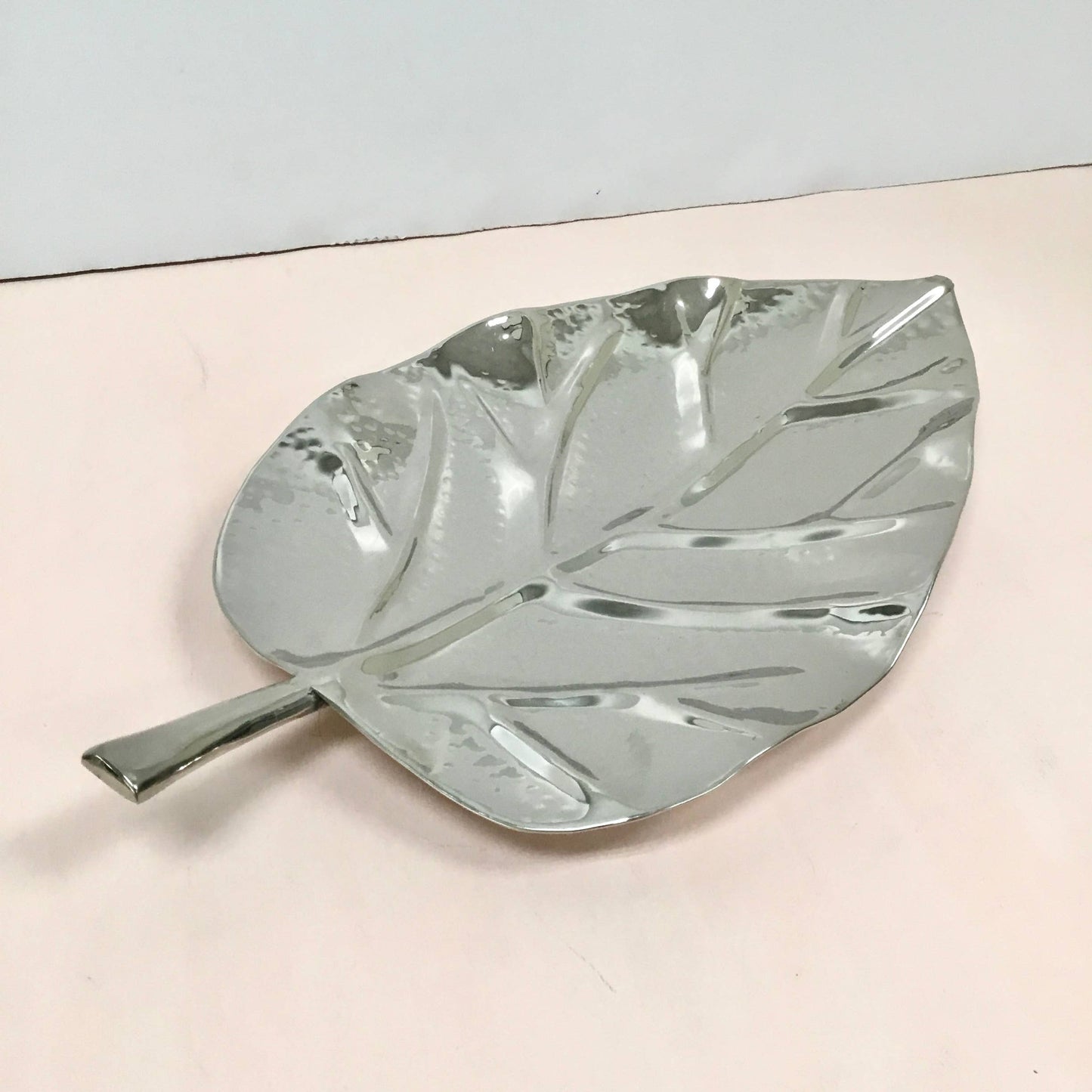 Polished Nickel Leaf Tray
