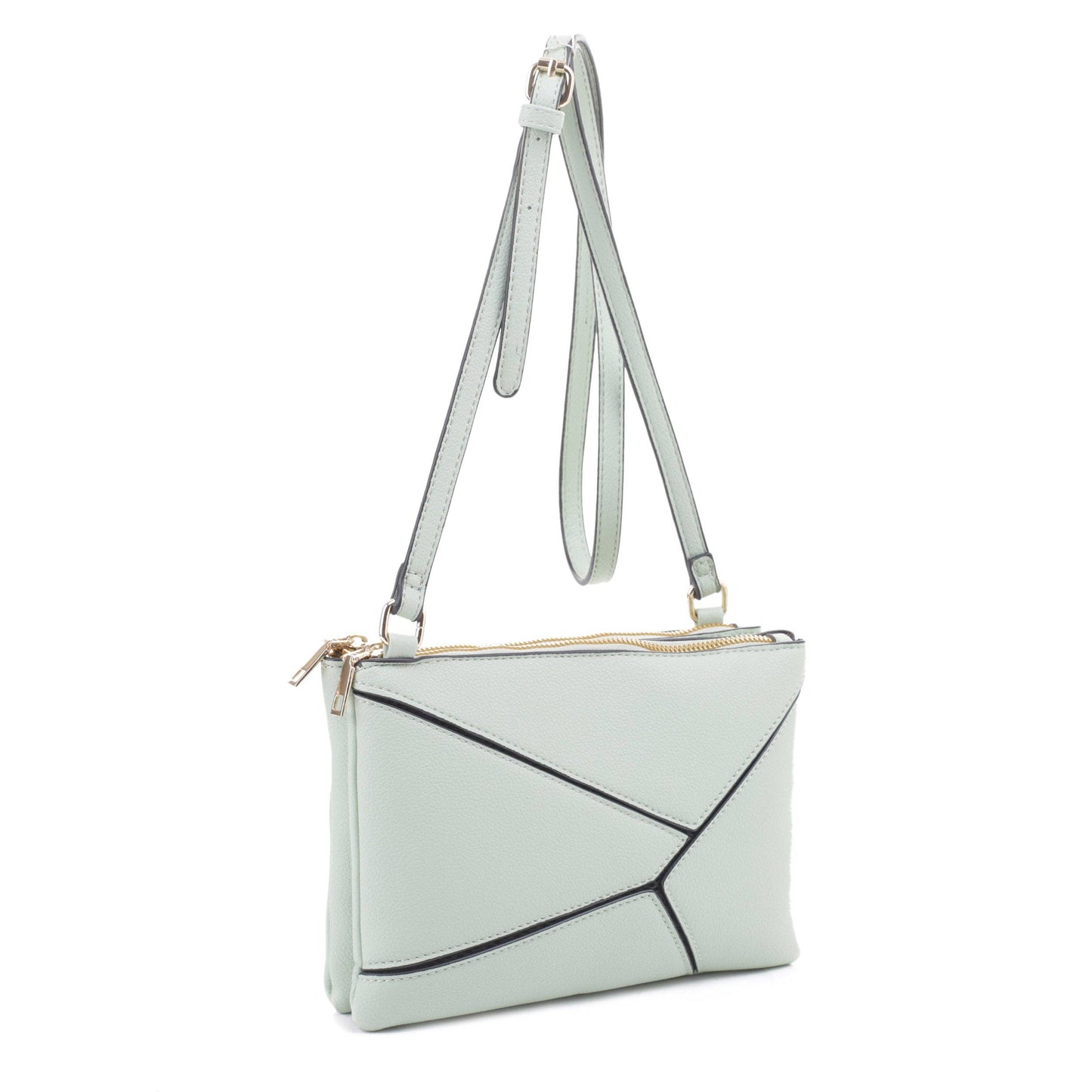 MT20356 Asymmetrical Geometric Clutch Crossbody