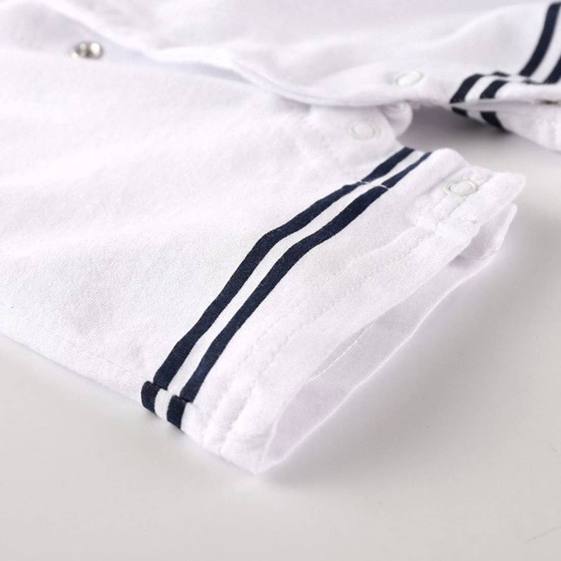 White Sailor Anchor Baby Romper
