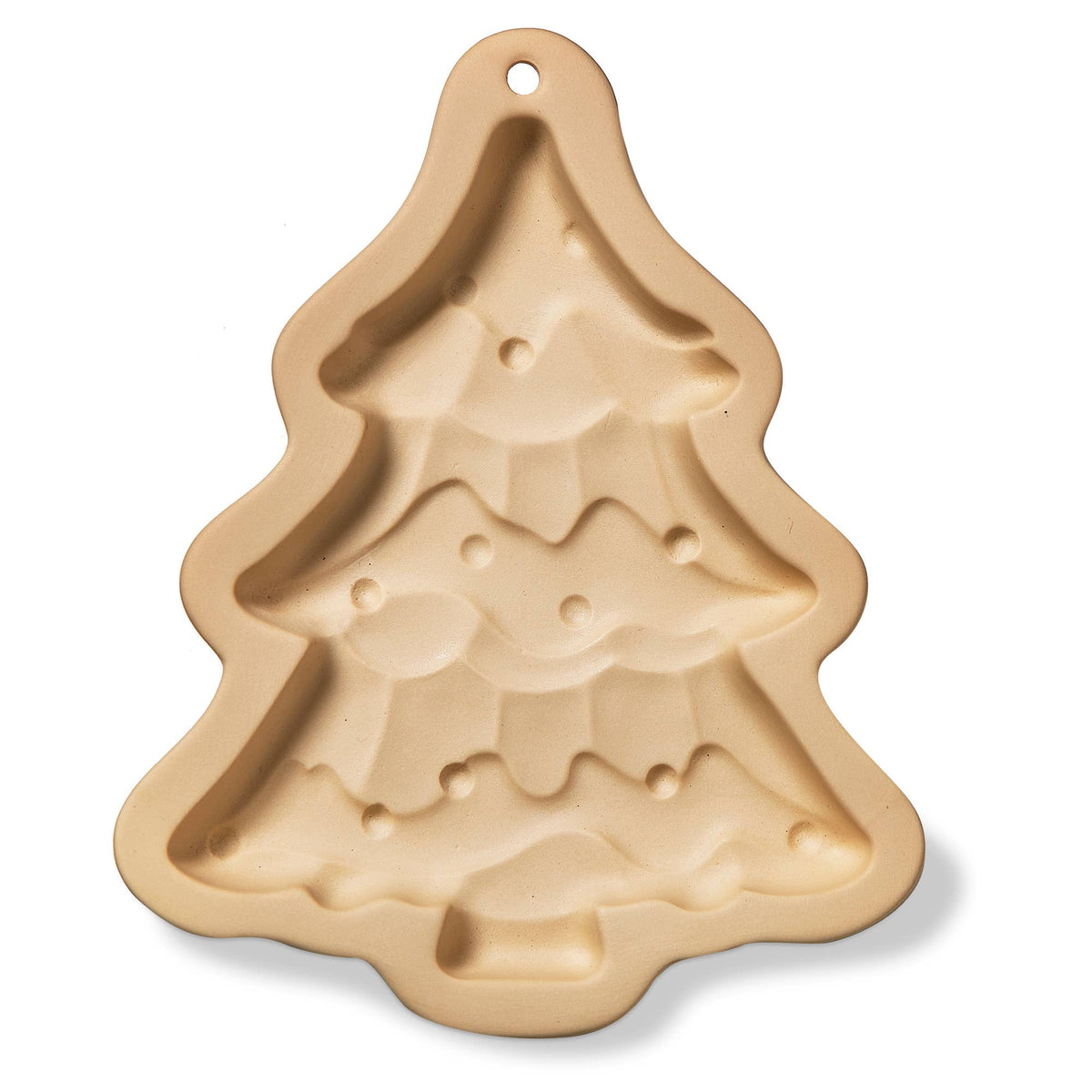 Fir Tree Cookie Mold White Porcelain Christmas