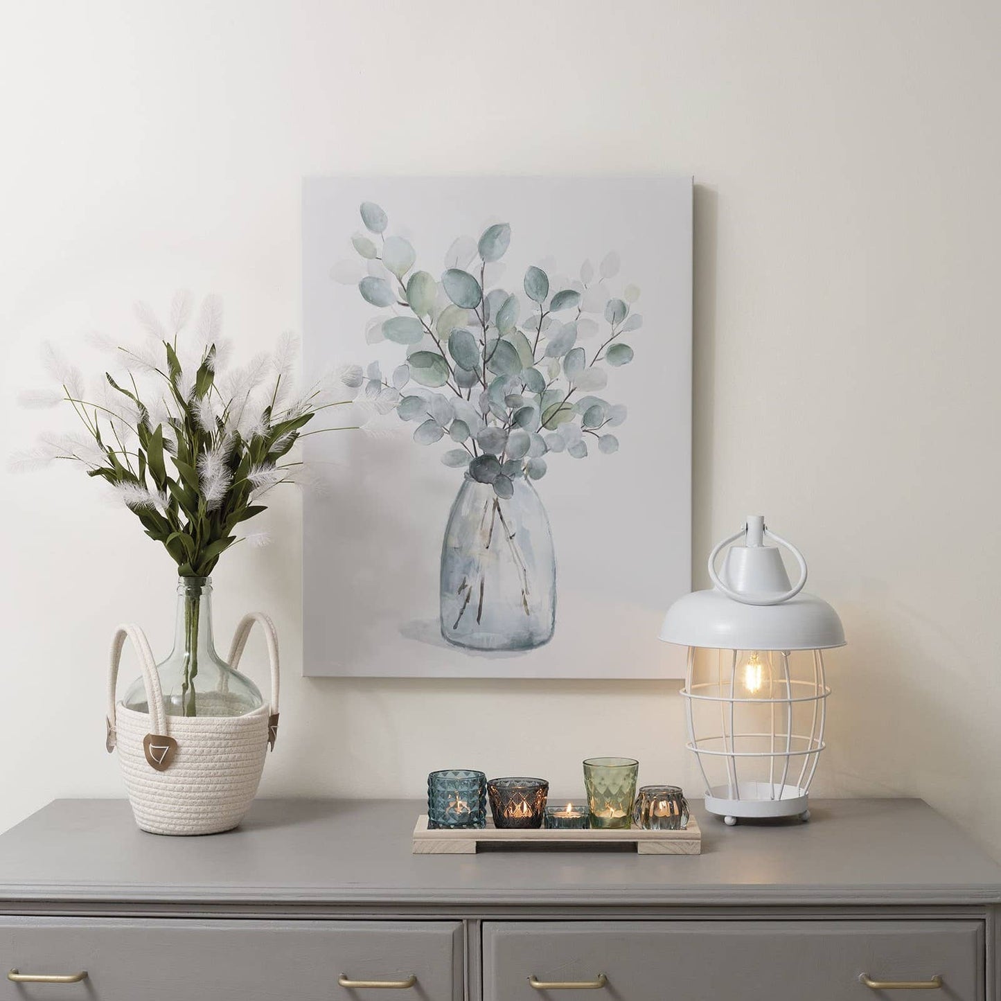 Eucalyptus in Vase Canvas Print