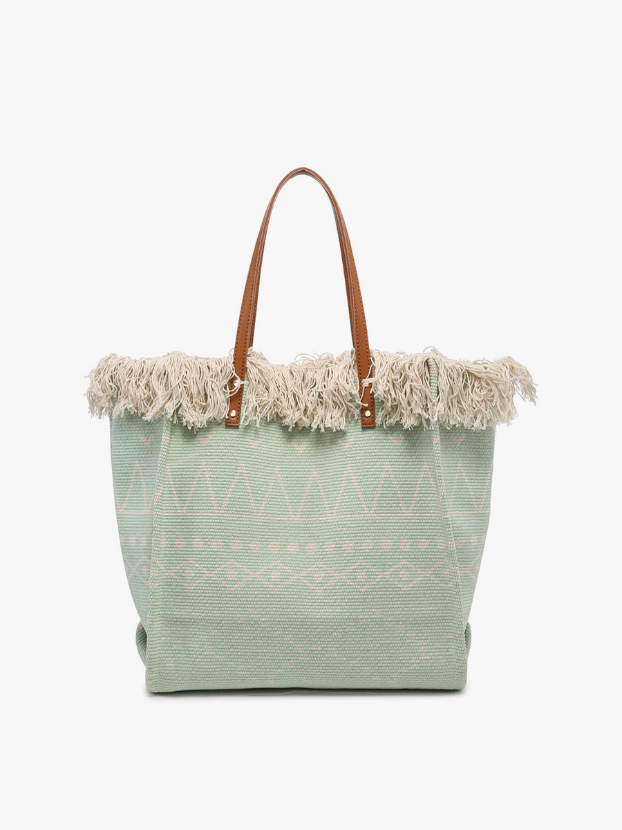 M2091 Madison Handwoven Fringe Tote – Woven Cotton Bag