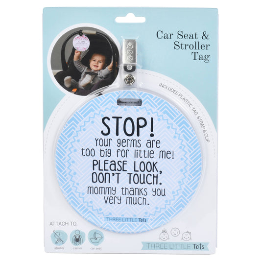 Blue Mommy No Touching and Stroller Tag