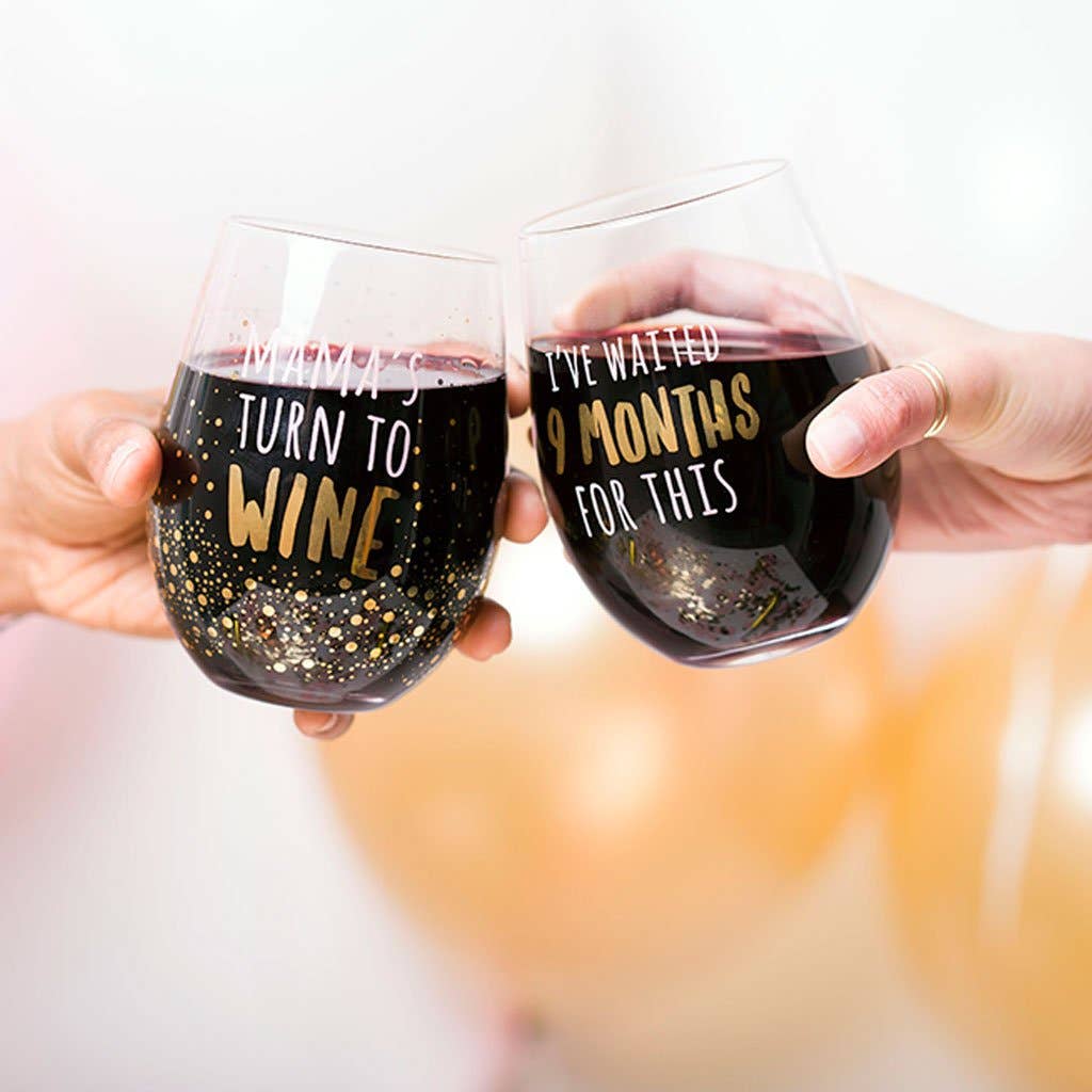Mama's Turn To Wine Motherhood Wine Glass