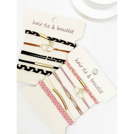 Boho Inspired HEART Theme Hair Tie Bracelets