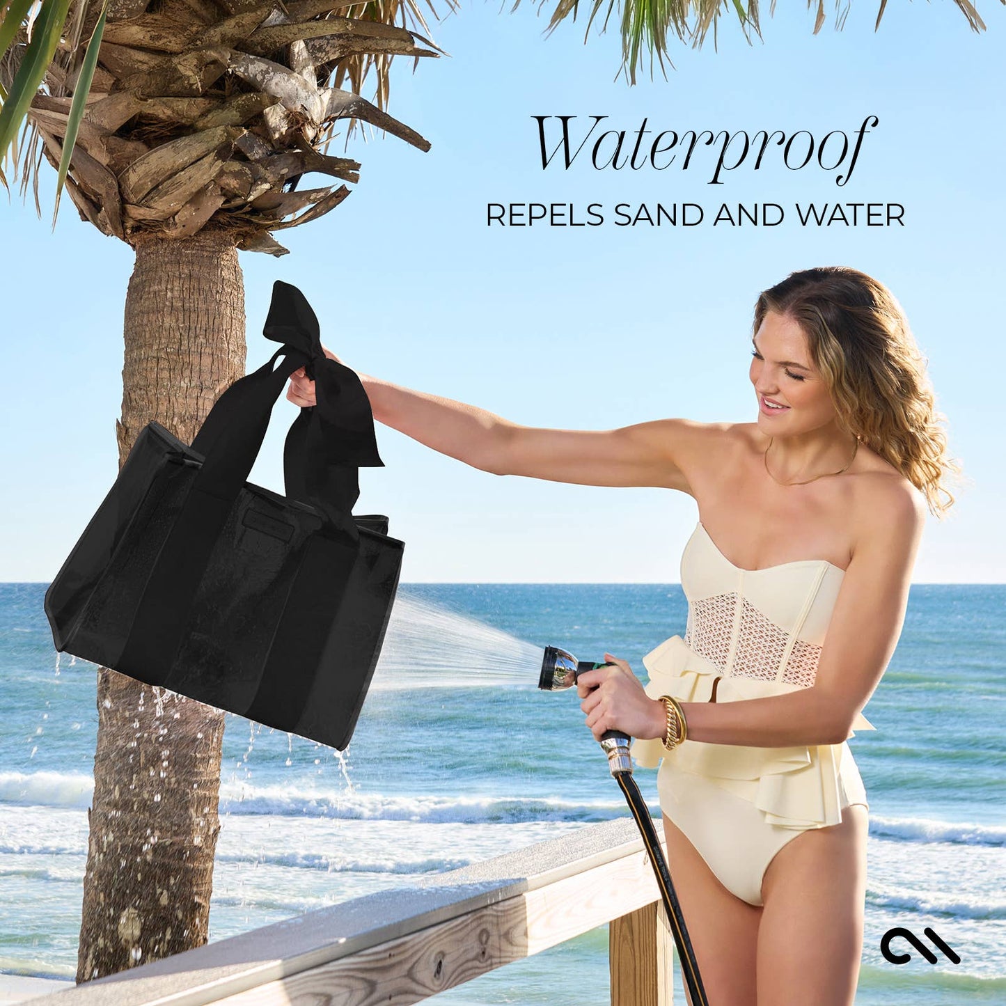 Special Edition Bow Midnight Black Jelly Tote w/ Phone Pouch