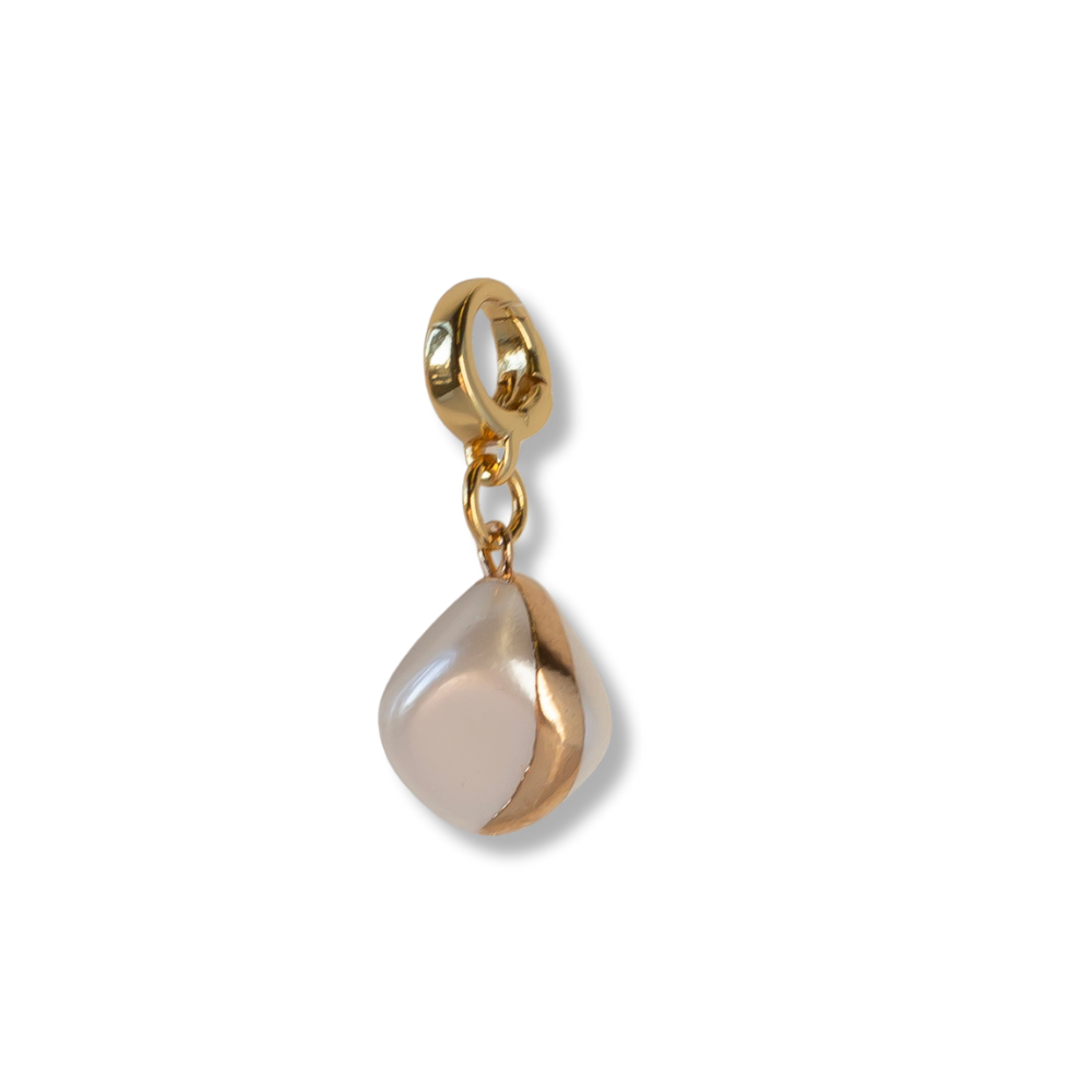 Large Pearl Charm, Charm Bar| Charm Necklace, Bag Charm