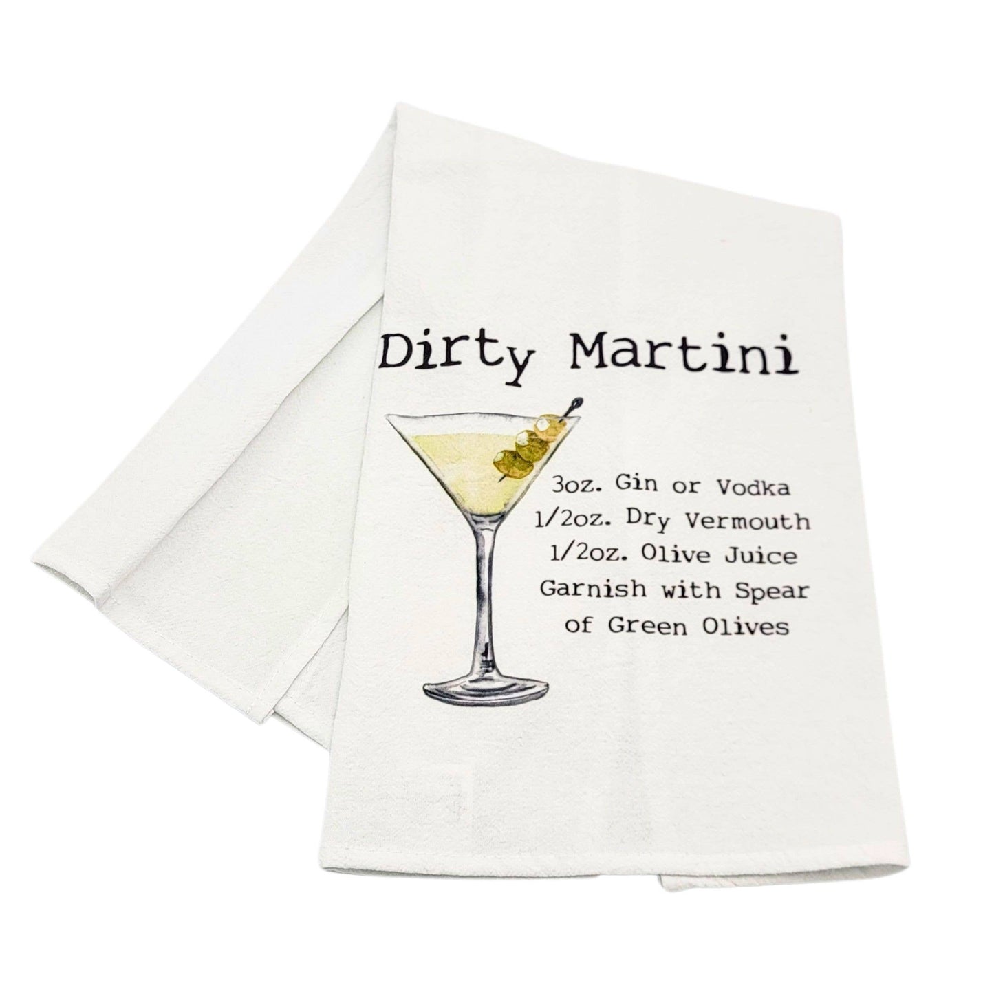 Dirty Martini Cocktail Bar Towel - Driftless Tea Towels