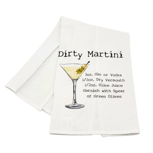 Dirty Martini Cocktail Bar Towel - Driftless Tea Towels