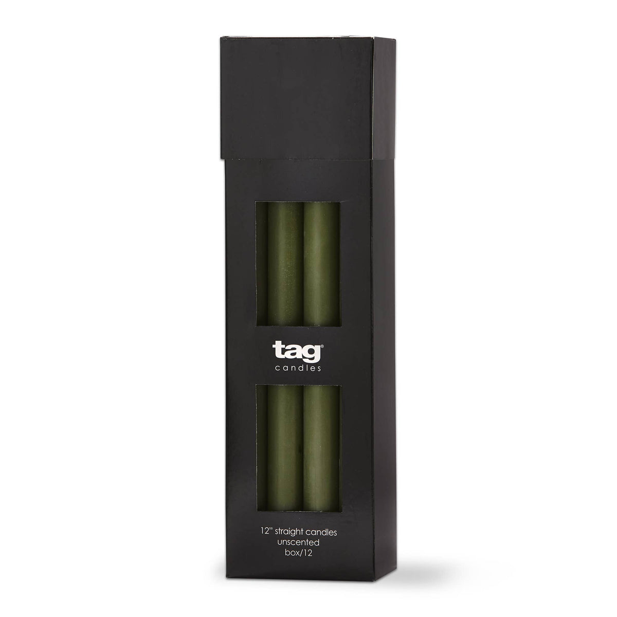 Color Studio 12" Straight Candle Olive Wax Everyday