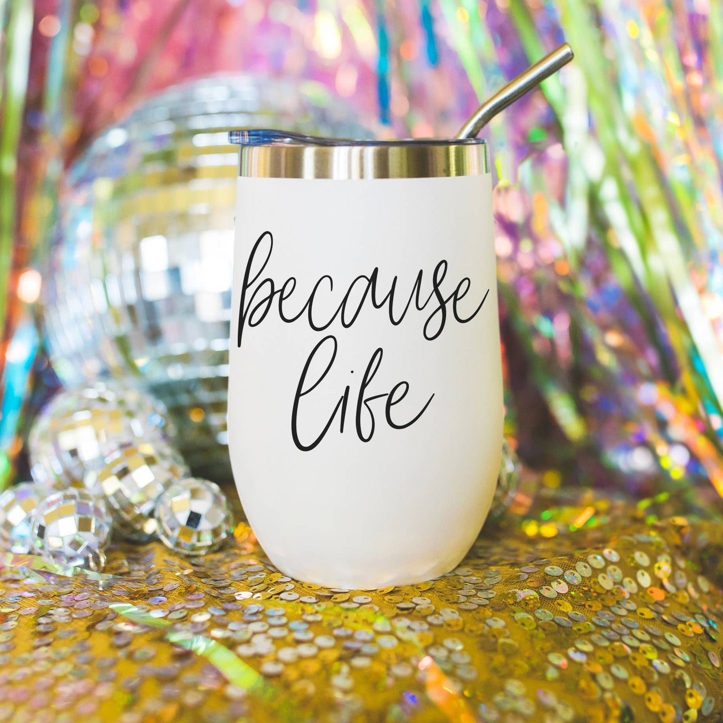 Wine Tumbler With Lid, 17oz Insulated Stainless Steel Cups