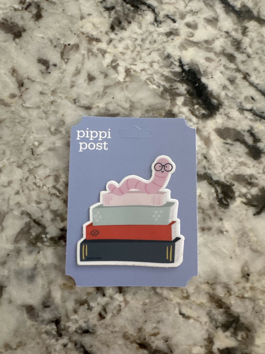 Bookish Bookworm decal sticker