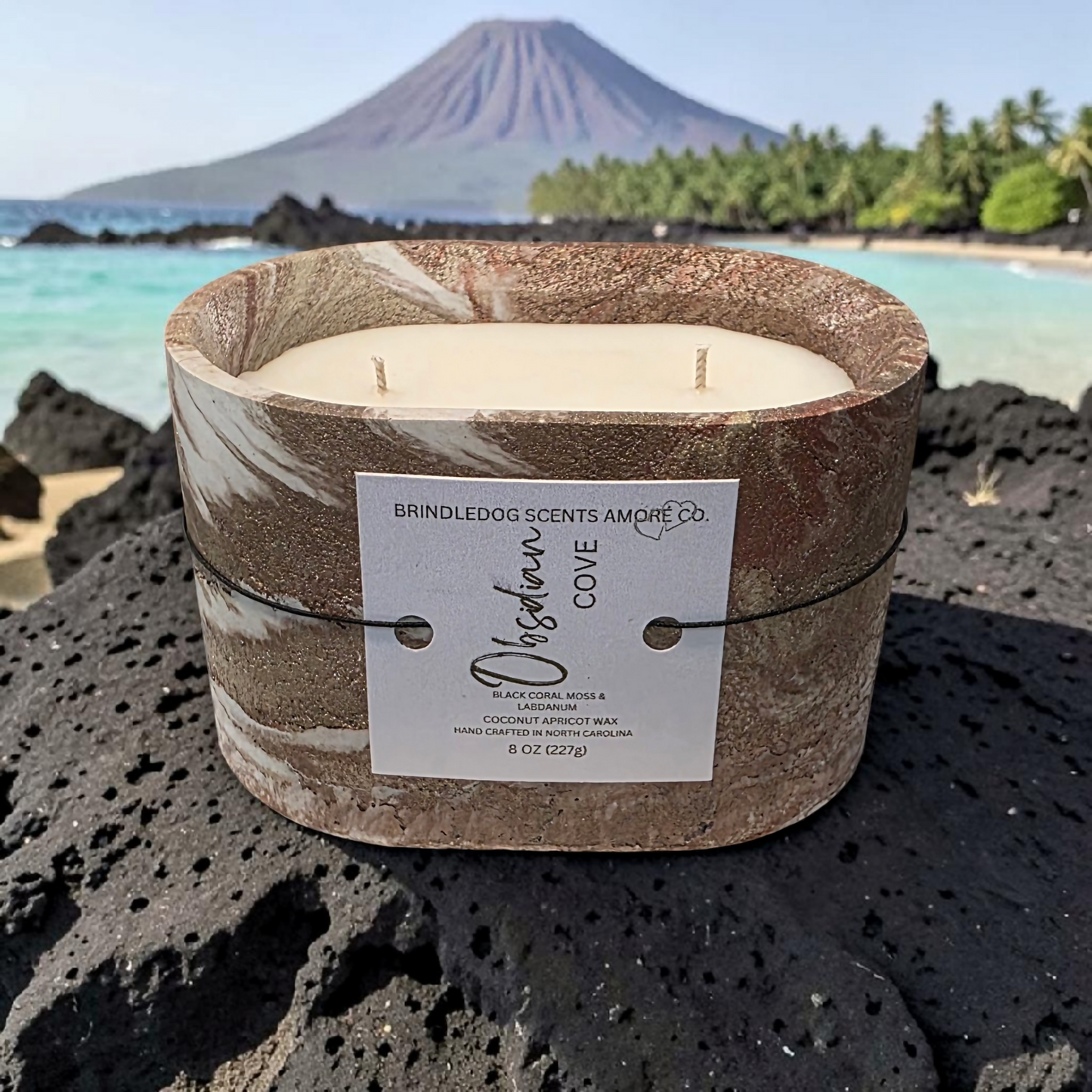 Obsidian Cove- Oval Elements Series White 8oz