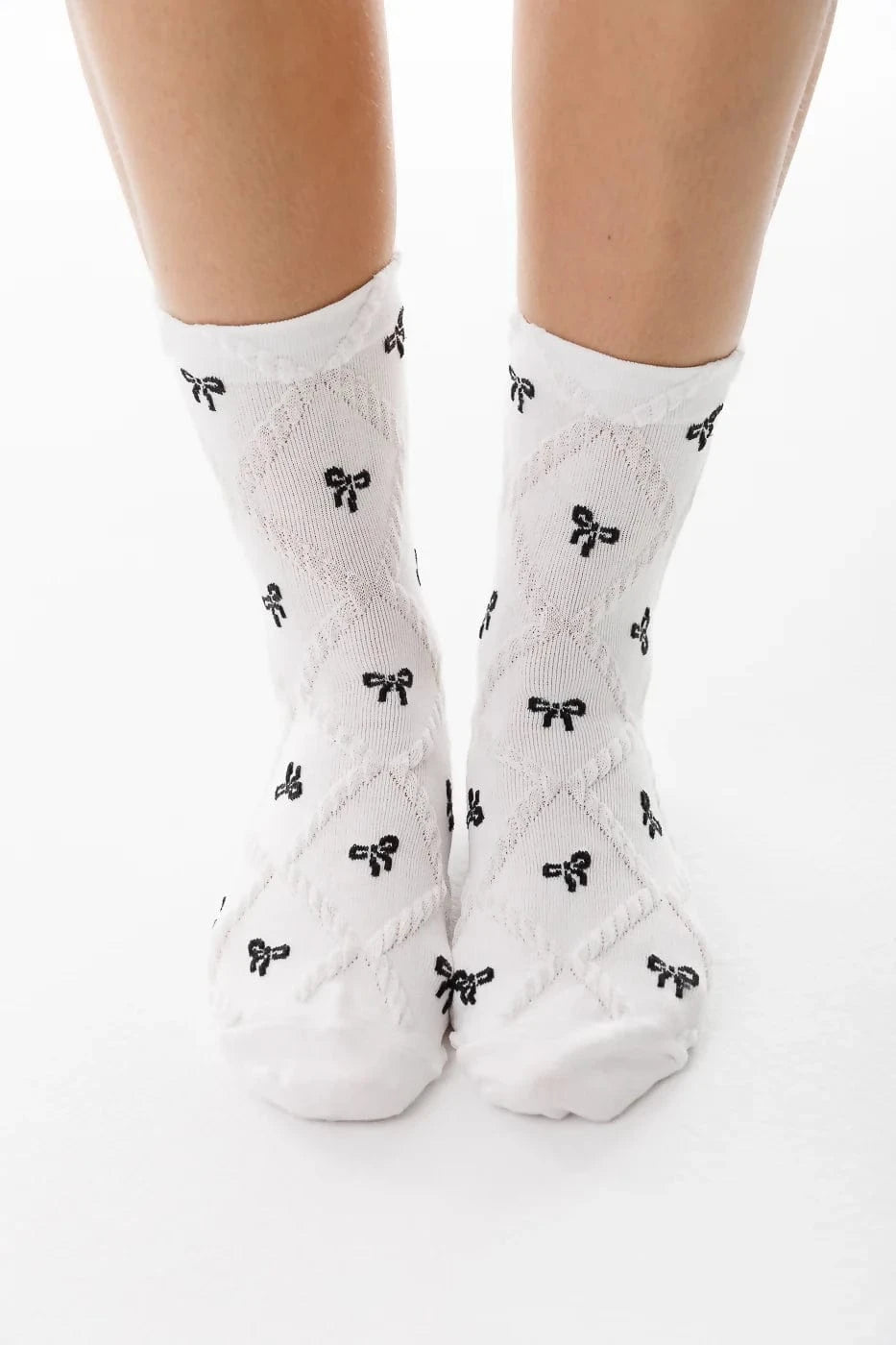 Womens Diamond Bow Socks Life is Socks