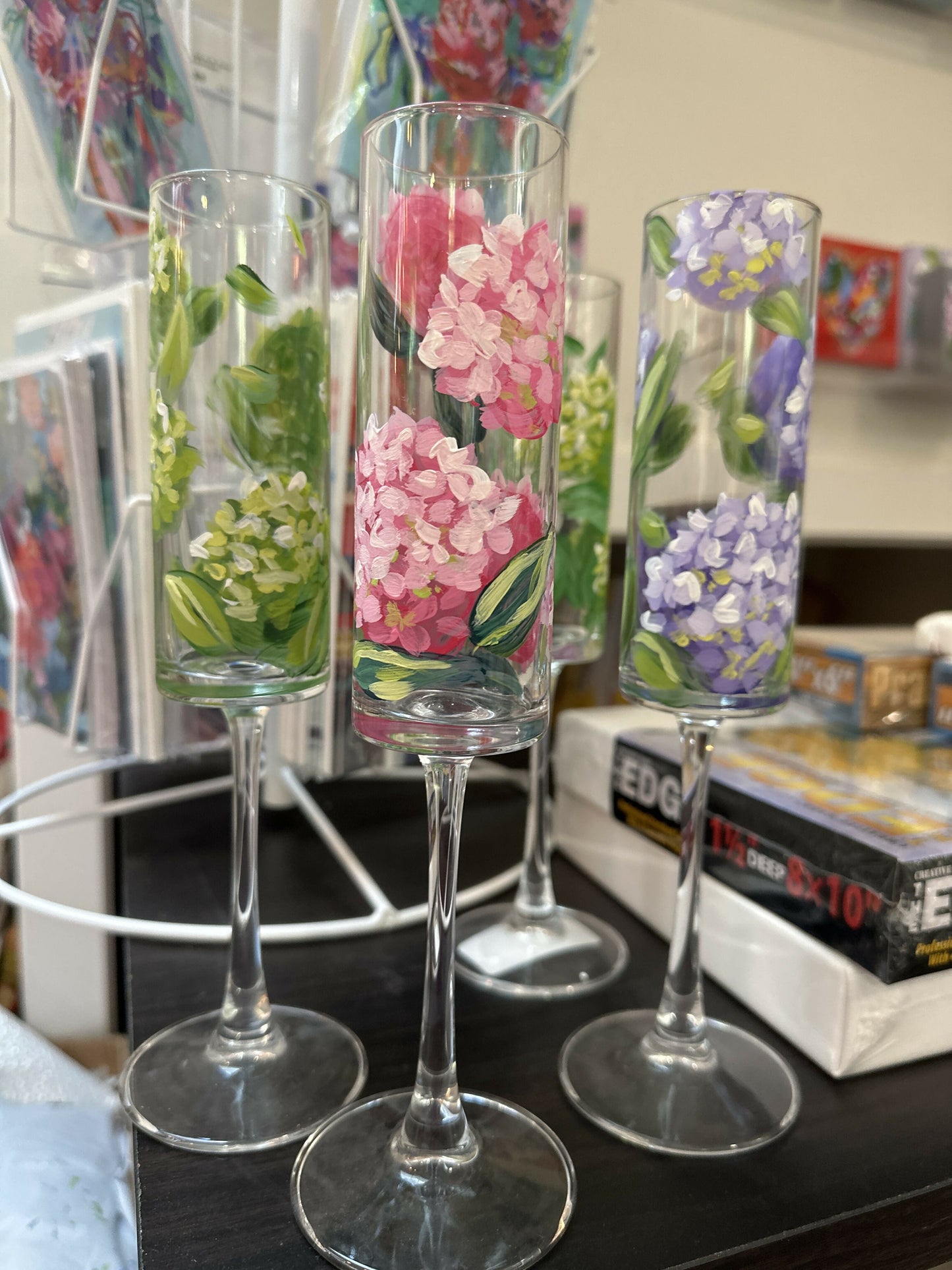 Pierce Paints hand painted champagne