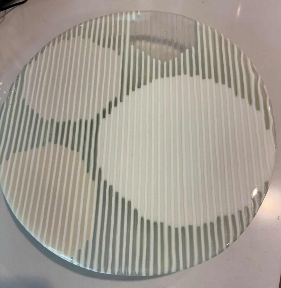 Neutral Circles Serving Plate