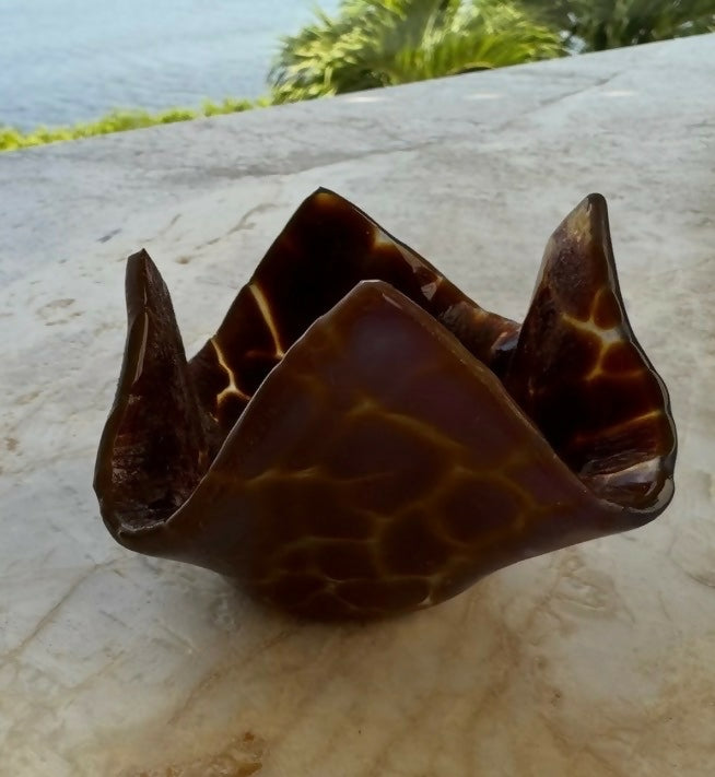 Small Amber/purple votive
