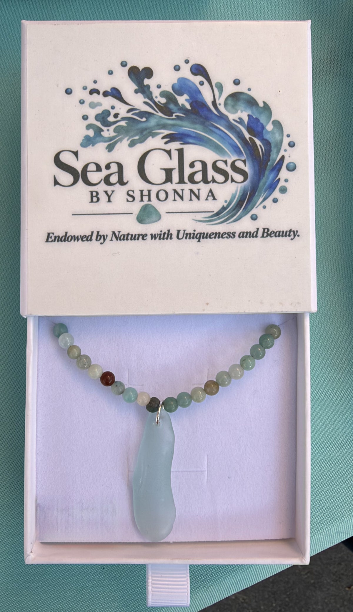 18-20” Seafoam Symphony, natural beads